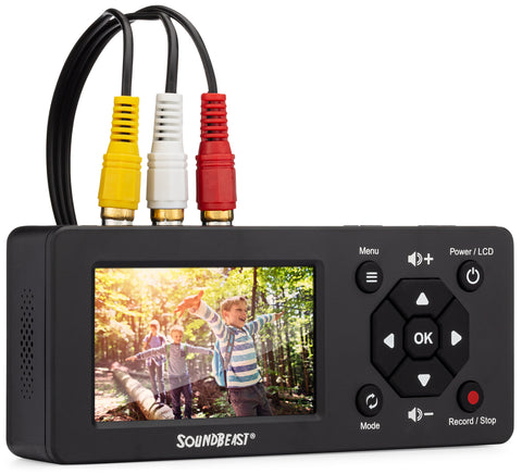 SoundBeast Video Capture Box 2.0 | Record Video & Audio from VCR, VHS, AV, RCA, S-Video, Hi8, Camcorder, DVD, Cassette Tape Players, Stereos, Turntables