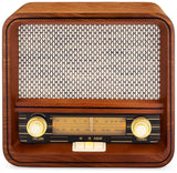 Classic Vintage Retro AM/FM Radio with Bluetooth & Aux-in (Model VR42)