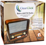 Classic Vintage Retro AM/FM Radio with Bluetooth & Aux-in (Model VR42)