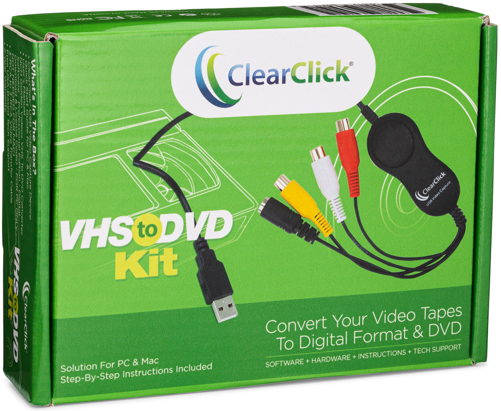 VHS to DVD Kit For PC & Mac Convert Any Video Tape To Digital Format