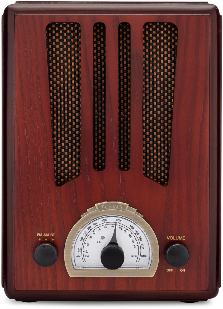 Classic Vintage Retro Style AM/FM Radio with Bluetooth (Model VR46