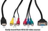 HD Capture Box Platinum | Capture Video from HDMI, RCA, AV, VGA, YpbPr, VHS, VCR, DVD, Camcorders, Hi8