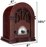 Retro Wooden AM/FM Radio with Bluetooth