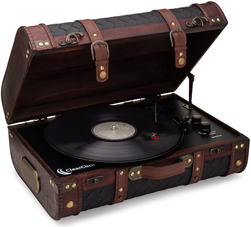 Vintage Wooden Suitcase Turntable with Bluetooth & USB (Model VT31