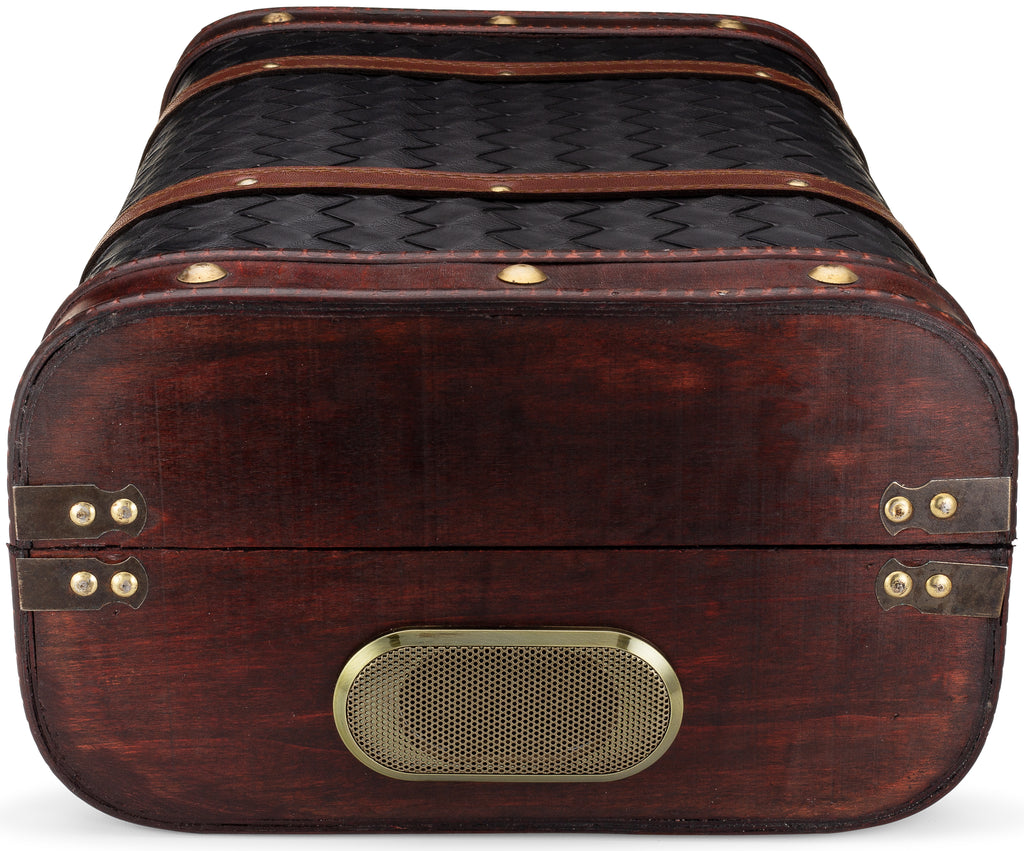 Vintage Wooden Suitcase Turntable with Bluetooth & USB (Model VT31