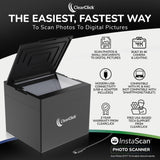 InstaScan Photo Scanner | Scans Each Photo Virtually Instantly | Compatible with 4x6, 5x7, & Smaller Photos | No Drivers Required | USB-C Connection | Software Included | For PC & Mac
