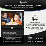 InstaScan Photo Scanner | Scans Each Photo Virtually Instantly | Compatible with 4x6, 5x7, & Smaller Photos | No Drivers Required | USB-C Connection | Software Included | For PC & Mac