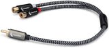 1-RCA to 2-RCA Audio Splitter Cable | 1 Male RCA to 2 Female RCA | Premium Quality