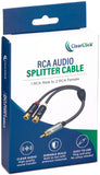 1-RCA to 2-RCA Audio Splitter Cable | 1 Male RCA to 2 Female RCA | Premium Quality