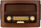 Classic Vintage Retro Style AM/FM Radio with Bluetooth (Model VR47)