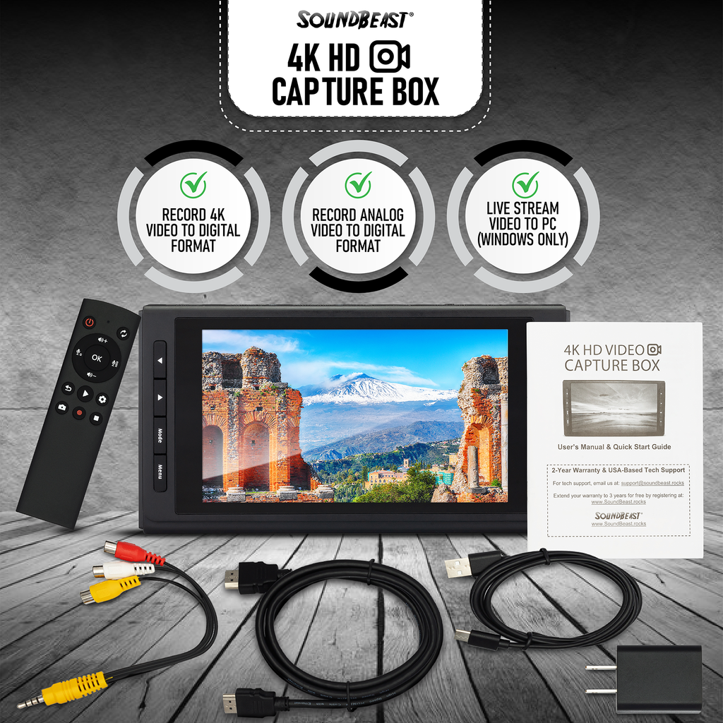 SoundBeast 4K HD Video Capture Box | Capture or Live Stream Video (wit ...