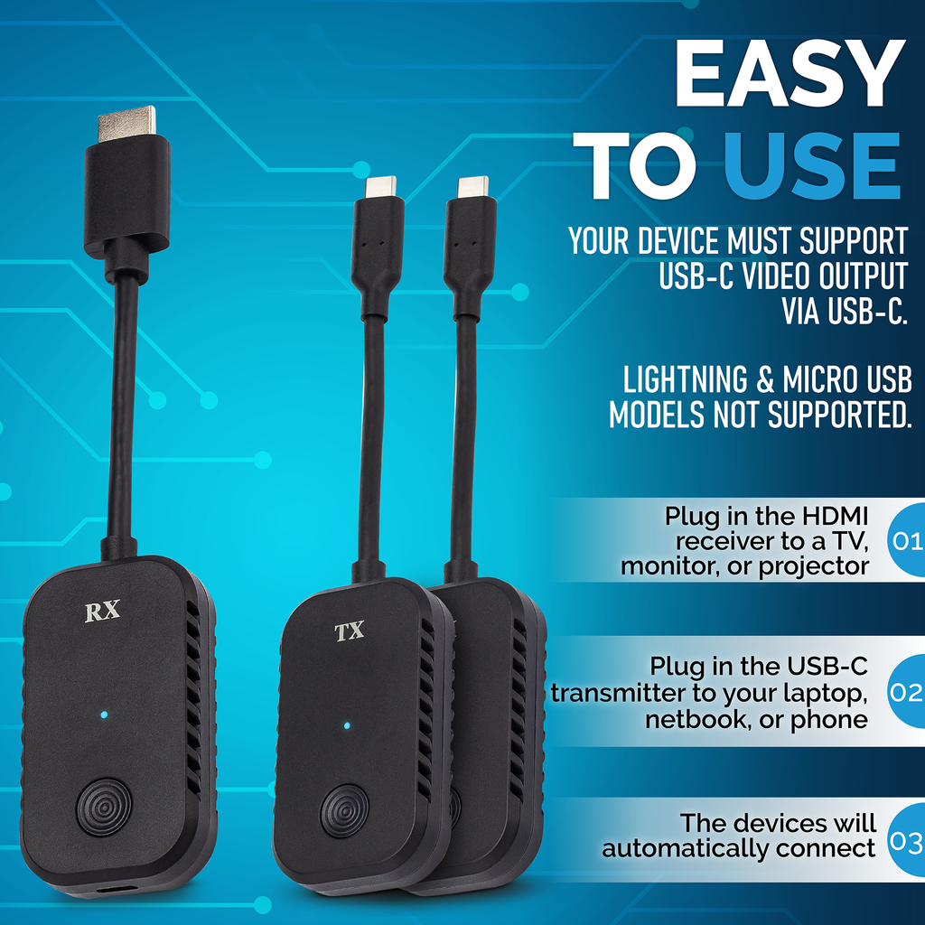 Computer With Transmit Button Present+Share (USB-C Edition) | Wireless Presentation & Video Broadcas ...