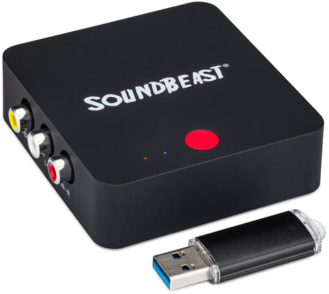SoundBeast® Video to Digital Converter | Record Video & Audio from VCR, VHS Tapes, AV, RCA, Hi8, Camcorder, DVD, Gaming Systems | Saves to USB Flash Drive