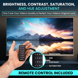 AV to HDMI Converter 3.0 (Third Generation) | Converts RCA or S-Video to 1080P HDMI | Upscaler with Remote Control for Image Adjustment | For VHS, VCR, Camcorder, DVD, TV, Gaming Systems | Works with PAL & NTSC
