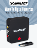 SoundBeast® Video to Digital Converter | Record Video & Audio from VCR, VHS Tapes, AV, RCA, Hi8, Camcorder, DVD, Gaming Systems | Saves to USB Flash Drive