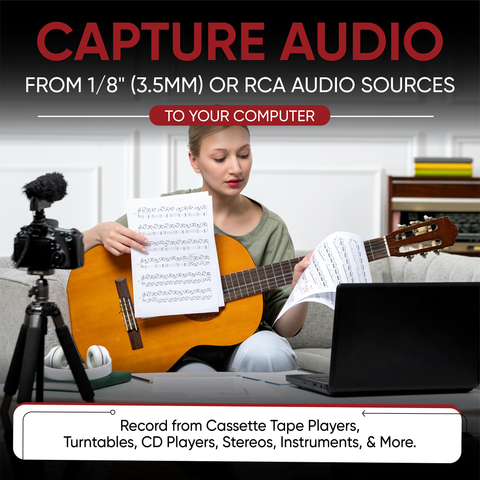 Audio2USB™ 2.0 | Audio Capture & Live Streaming Device | Record From 1 ...
