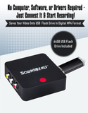SoundBeast® Video to Digital Converter | Record Video & Audio from VCR, VHS Tapes, AV, RCA, Hi8, Camcorder, DVD, Gaming Systems | Saves to USB Flash Drive
