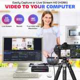 4K HD Video Capture Box Extreme | Capture & Live Stream HD Video | True 4K60 HDR Recording | HDMI Input & Pass Through | USB Plug & Play