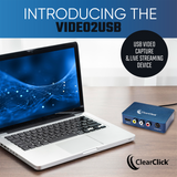 Video2USB 1080P Audio Video Capture & Live Streaming Device | Input 4K HDMI, AV, RCA, S-Video (VCR, VHS, Camcorder, Video8, Hi8, DVD, Gaming Systems) | USB-C Plug & Play