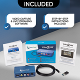 Video2USB 1080P Audio Video Capture & Live Streaming Device | Input 4K HDMI, AV, RCA, S-Video (VCR, VHS, Camcorder, Video8, Hi8, DVD, Gaming Systems) | USB-C Plug & Play