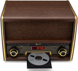 Retro AM/FM Radio with CD Player, Bluetooth, & Aux-In