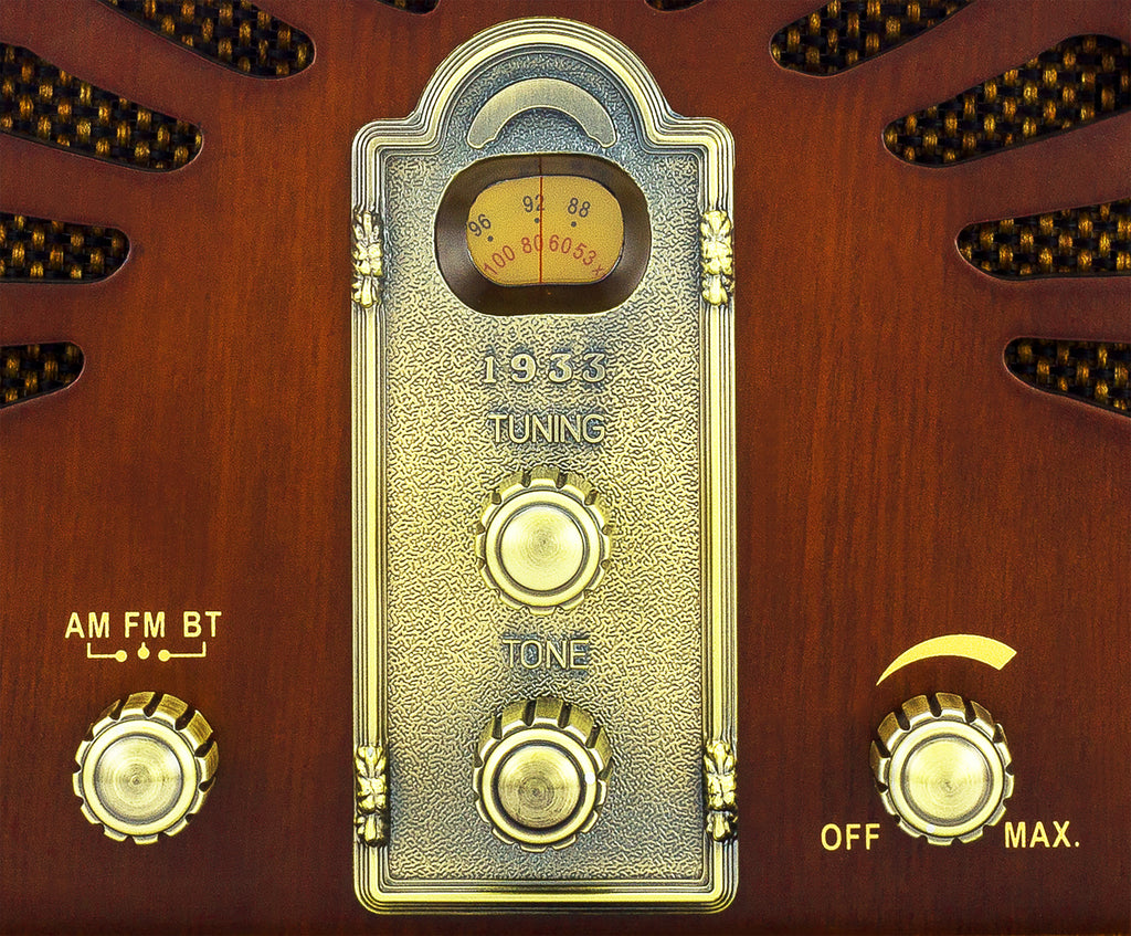 Classic Vintage Retro Style AM/FM Radio with Bluetooth (Model VR44 ...