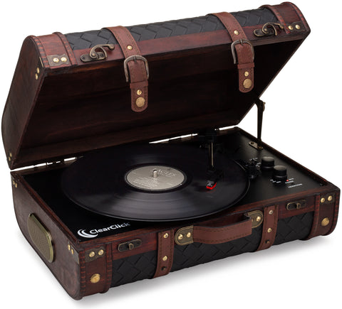Vintage Wooden Suitcase Turntable with Bluetooth & USB (Model VT31)