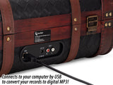 Vintage Wooden Suitcase Turntable with Bluetooth & USB (Model VT31)