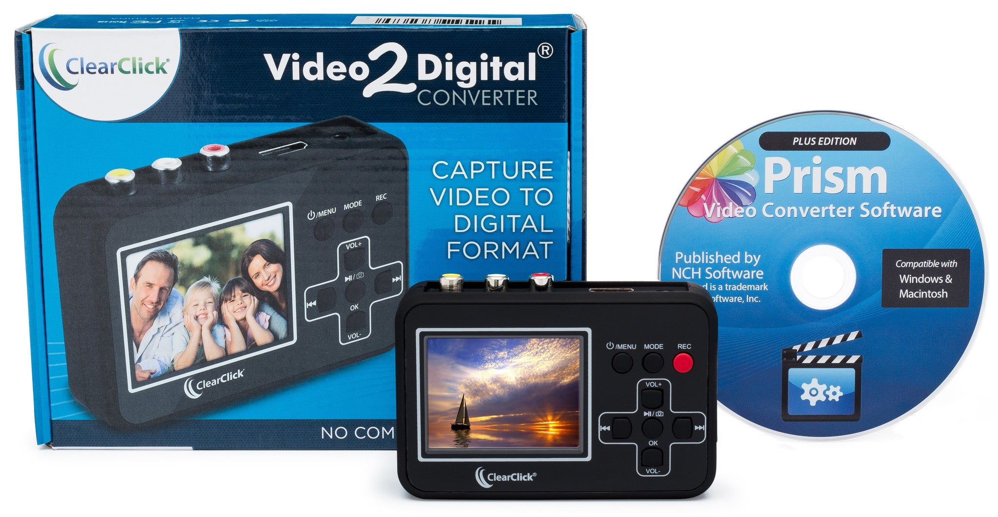 Video2Digital® Converter  Capture Video From VCR's, VHS Tapes, Hi8, C –  ClearClick